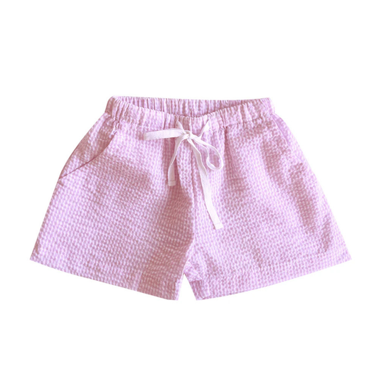 Seersucker Shorts - Rose Gingham