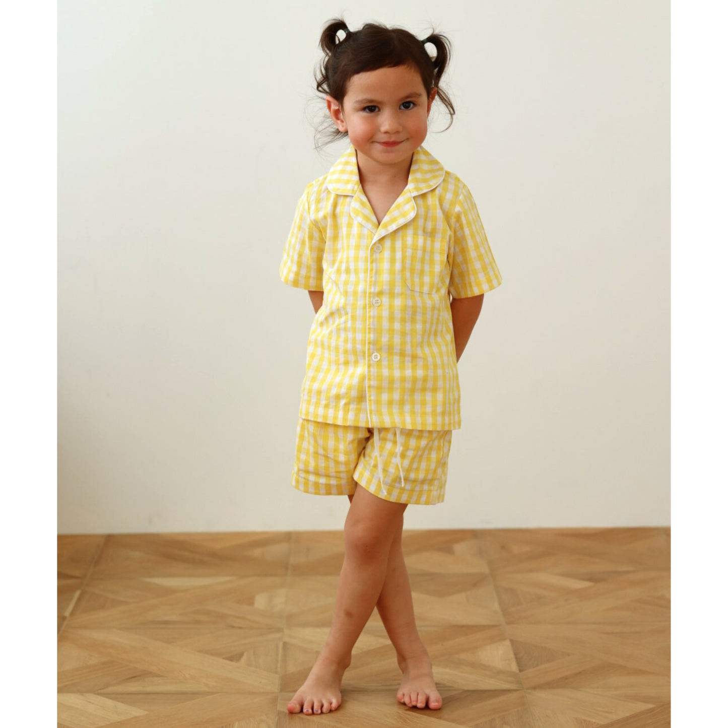 Summer Pyjama Set - Buttercup Yellow Gingham