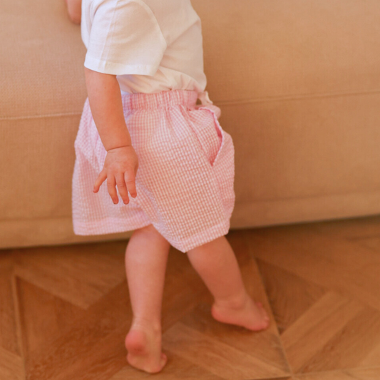 Seersucker Shorts - Rose Gingham